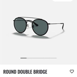 Black Round Double Bridge Ray Bans